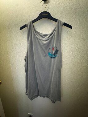 Gray Ventura Beach California Graphic Tank Top - Size M